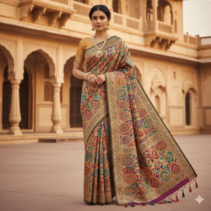 Jamewar Kashmiri Silk Saree
